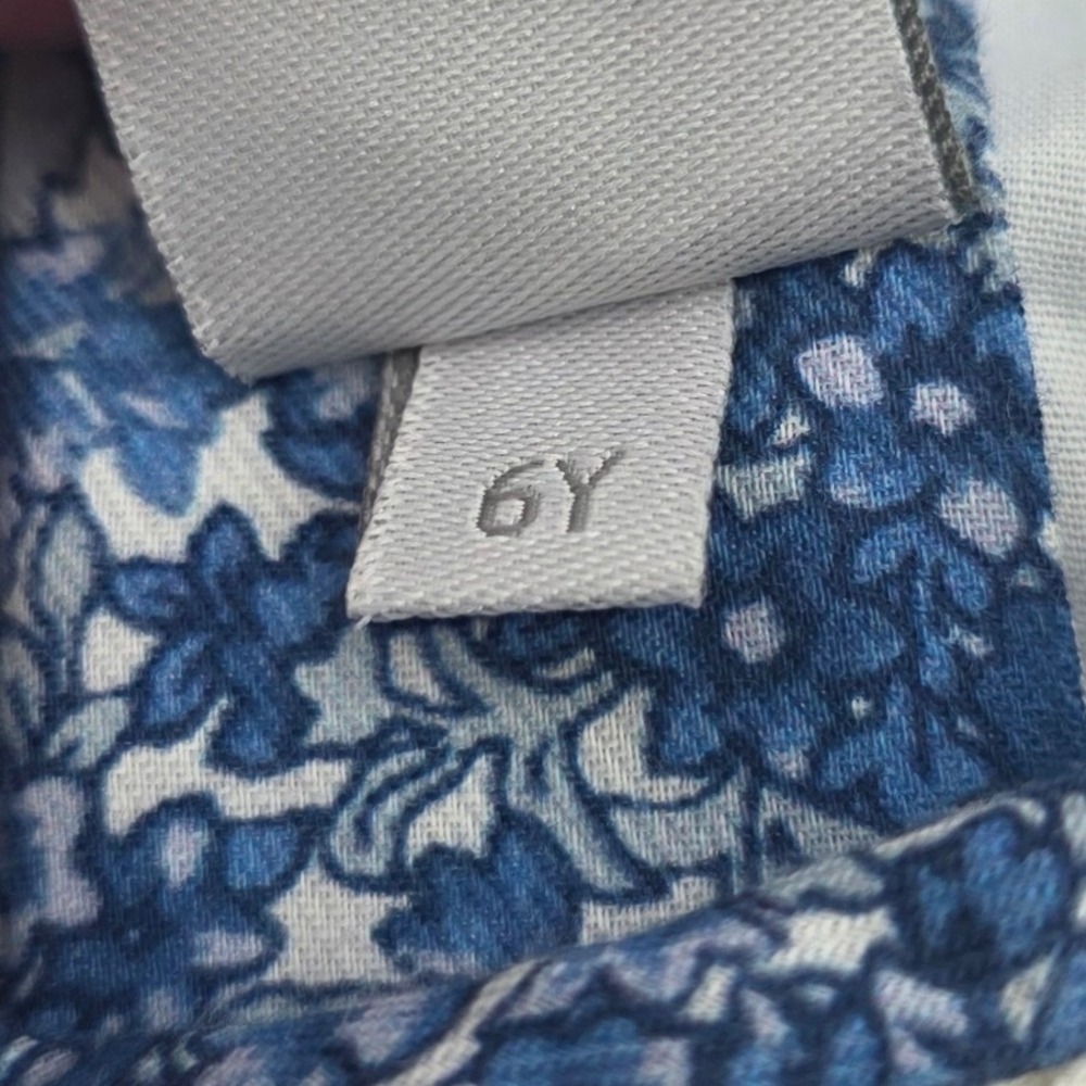 NEW PEPA LONDON DAPHNE FLORAL SMOCKED DRESS GIRLS 6Y BLUE FRILL LONG SLEEVE $410 - Picture 16 of 16